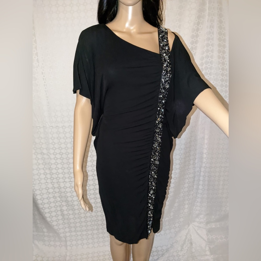 Beautiful black dress with beaded embellishments